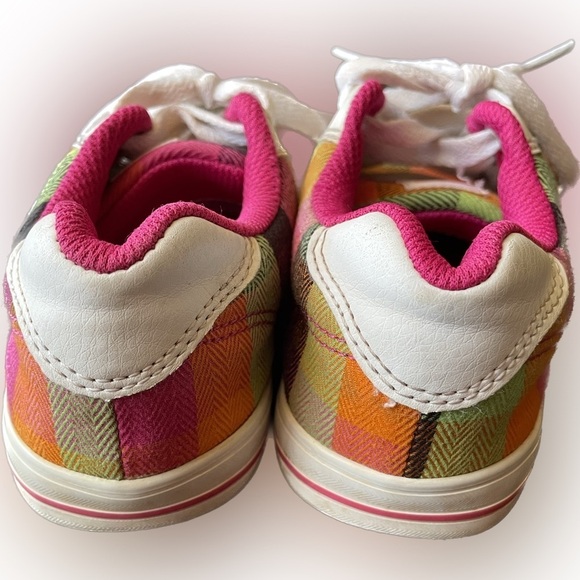 DC Chelsea Charm J Low Skate Shoe Pink Plaid Girls Size 11 - Picture 3 of 6